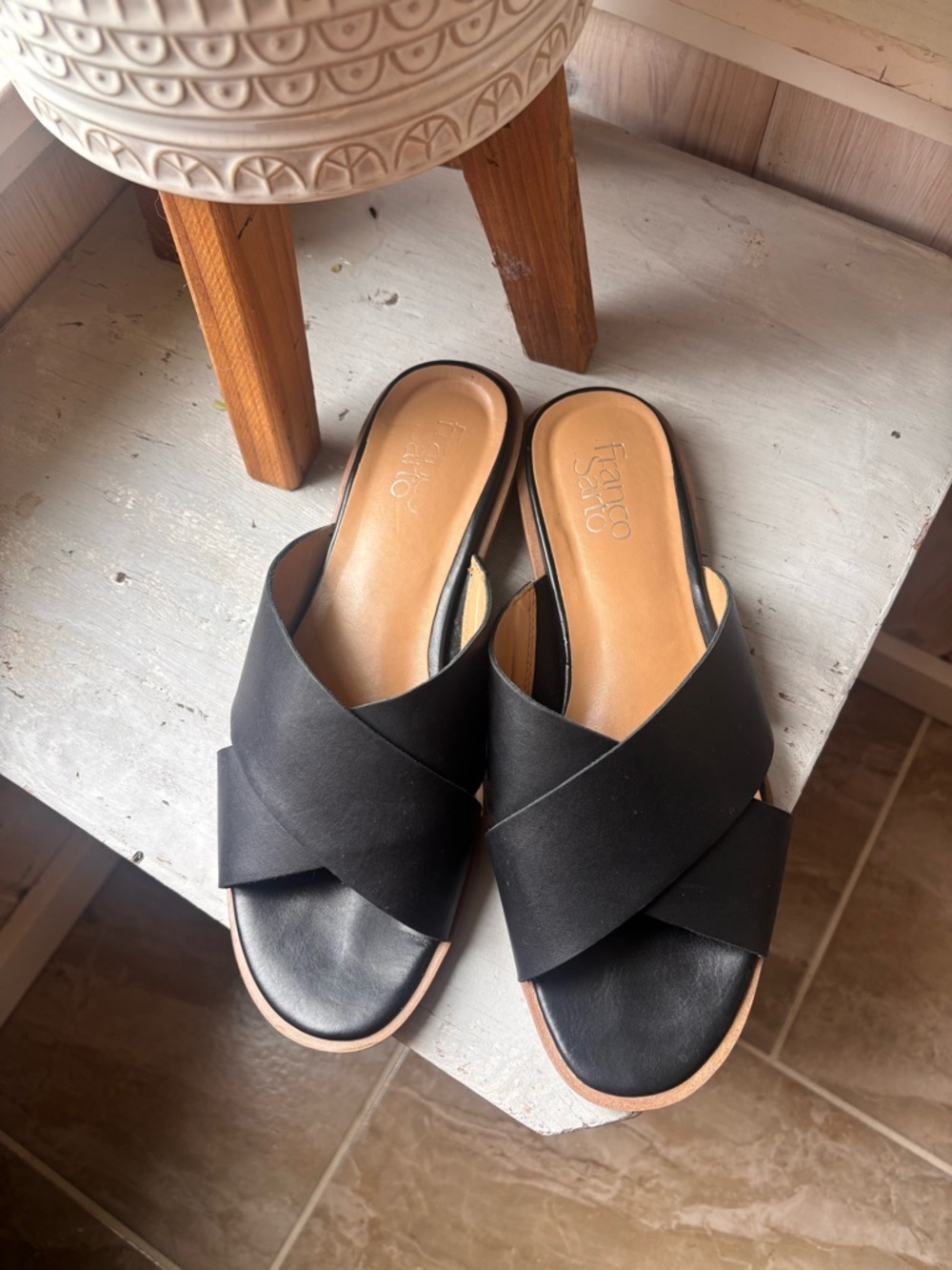 FRANCO SARTO | leather sandals | size 9